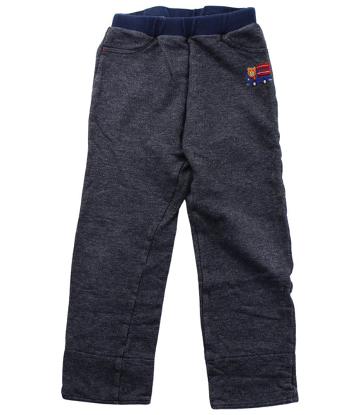 A Blue Sweatpants from Miki House in size 4T for boy. (Front View)