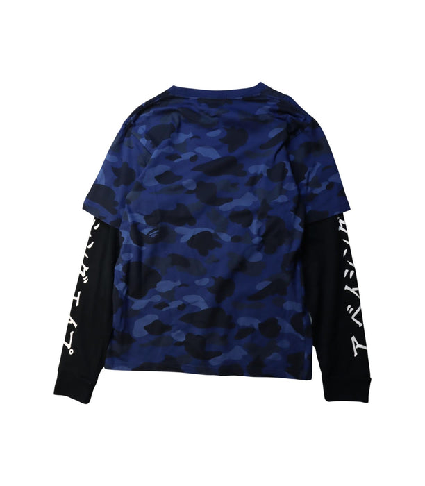 A Multicolour Long Sleeve Tops from Bape by A Bathing Ape in size 14Y for boy. (Back View)