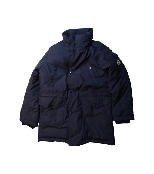 A Navy Ski Jackets from Moncler in size 10Y for boy. (Front View)