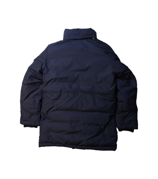 A Navy Ski Jackets from Moncler in size 10Y for boy. (Back View)
