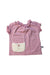 A Pink Short Sleeve Tops from and the little dog laughed in size 3-6M for girl. (Front View)
