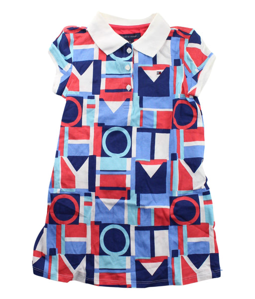 A Blue Short Sleeve Dresses from Tommy Hilfiger in size 4T for girl. (Front View)