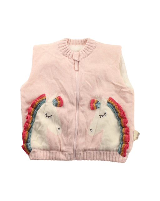 A Pink Sweater Vests from The Bonnie Mob in size 18-24M for girl. (Front View)