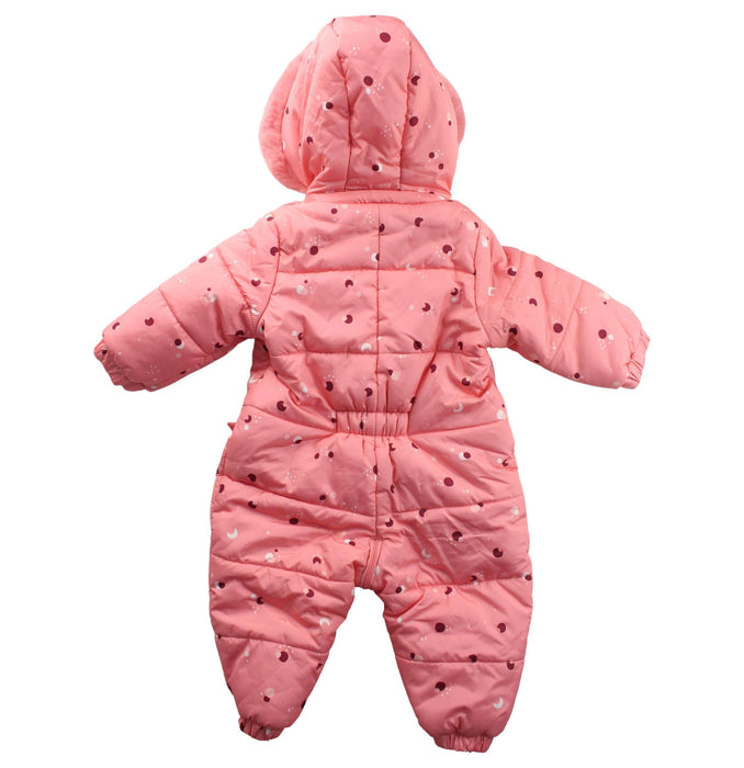 A Pink Snowsuits from Kingkow in size 0-3M for girl. (Back View)