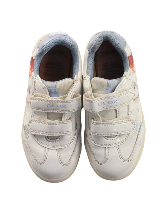 A White Sneakers from Geox in size 4T for boy. (Back View)