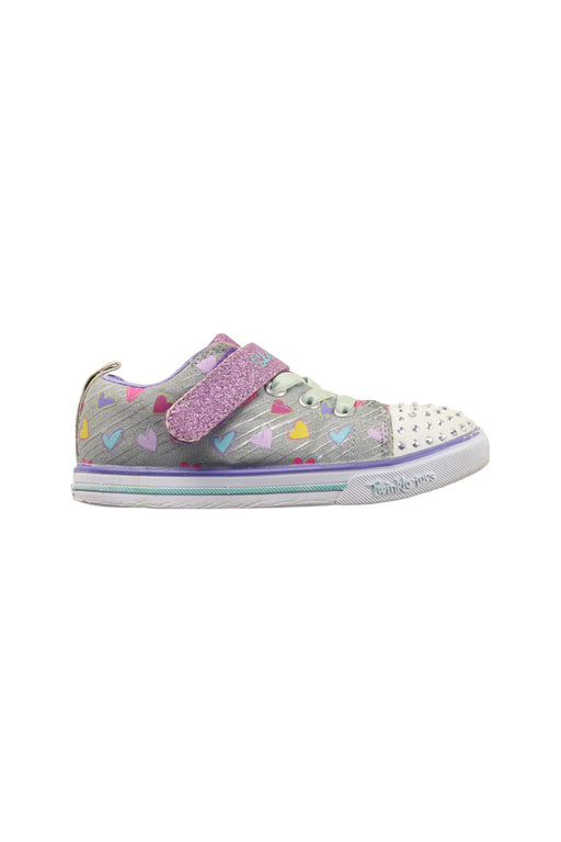 A Metallic Sneakers from Skechers in size 4T for girl. (Front View)