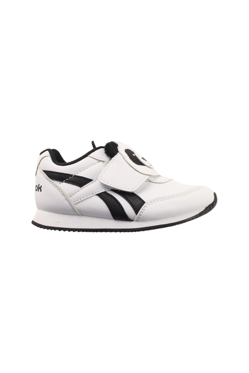 A White Sneakers from Reebok in size 4T for boy. (Front View)