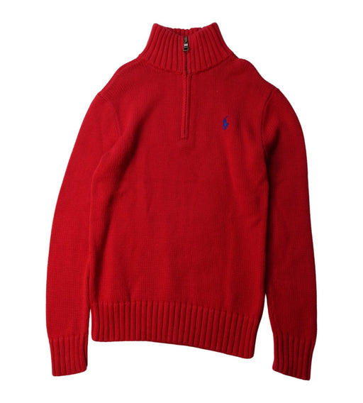 A Red Knit Sweaters from Polo Ralph Lauren in size 8Y for boy. (Front View)