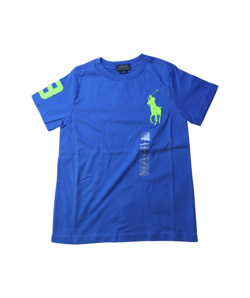 A Blue Short Sleeve T Shirts from Polo Ralph Lauren in size 6T for boy. (Front View)