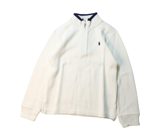 A White Knit Sweaters from Polo Ralph Lauren in size 7Y for boy. (Front View)