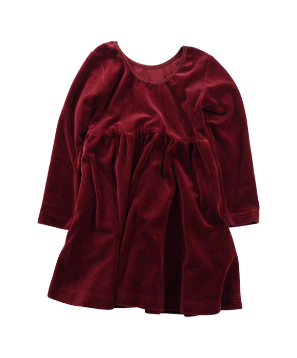 A Red Long Sleeve Dresses from Hanna Andersson in size 3T for girl. (Back View)