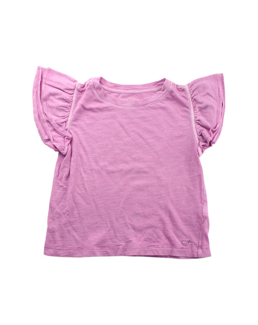 A Pink Short Sleeve Tops from Vineyard Vines in size 5T for girl. (Front View)
