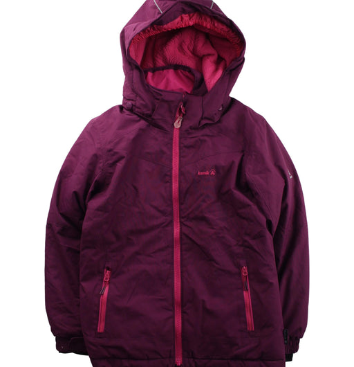 A Burgundy Lightweight Jackets from Kamik in size 8Y for boy. (Front View)
