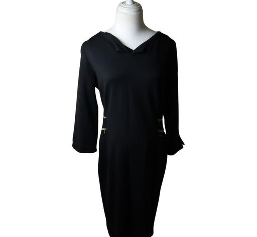A Black Long Sleeve Dresses from Seraphine in size L for maternity. (Front View)