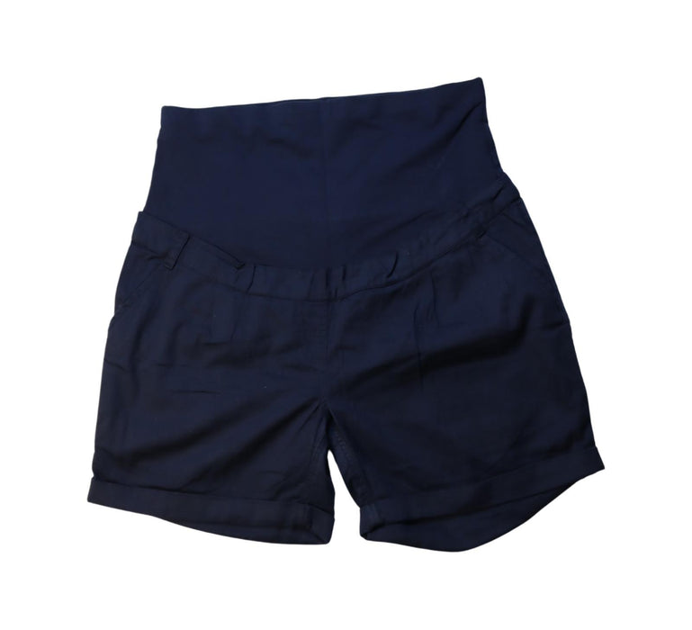 A Navy Shorts from Jojo Maman Bébé in size L for maternity. (Front View)