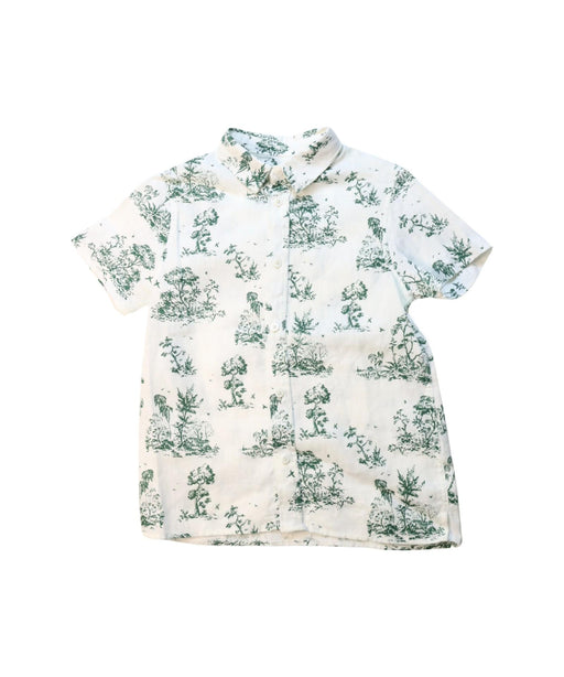 A Green Short Sleeve Shirts from Cyrillus in size 6T for boy. (Front View)