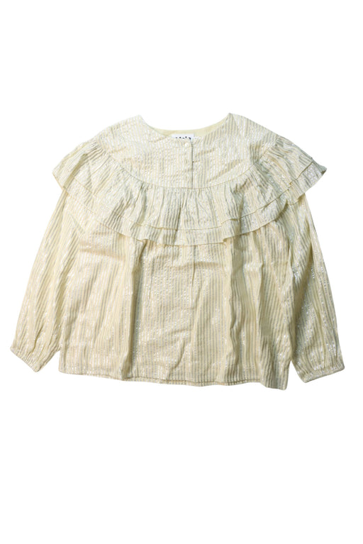 A Yellow Long Sleeve Tops from Molo in size 7Y for girl. (Front View)