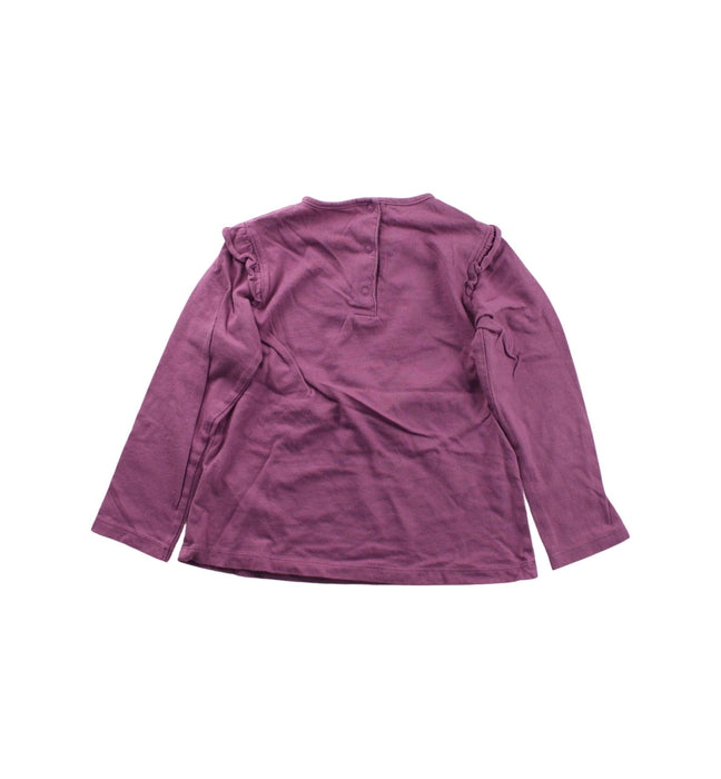 A Purple Long Sleeve Tops from La Compagnie des Petits in size 4T for girl. (Back View)