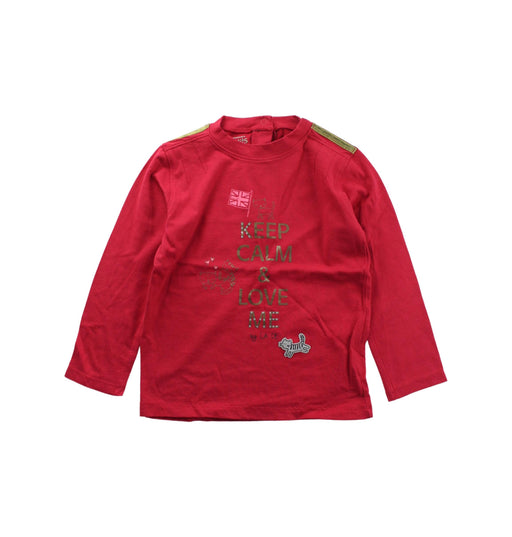 A Red Long Sleeve T Shirts from La Compagnie des Petits in size 4T for neutral. (Front View)