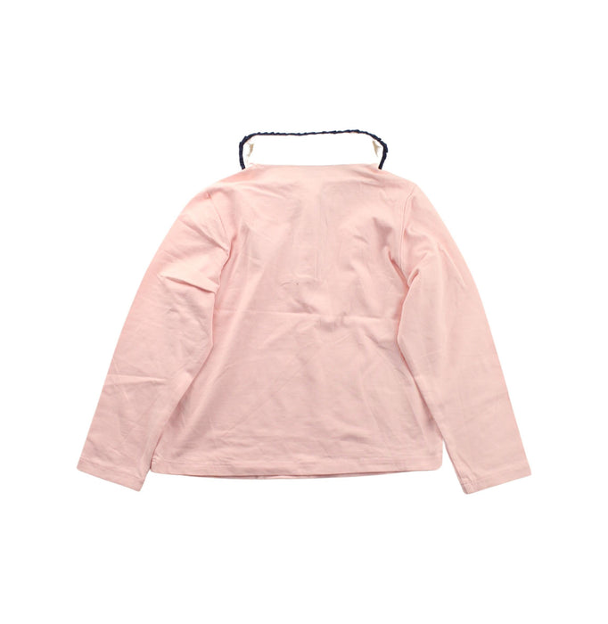 A Pink Long Sleeve Polos from ELLE in size 4T for girl. (Back View)