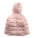 A Pink Puffer/Quilted Jackets from Petit Main in size 4T for girl. (Back View)