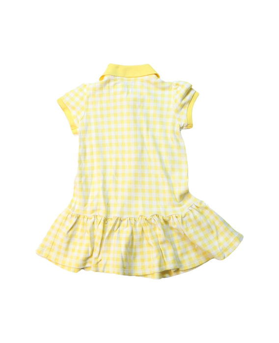 A Yellow Short Sleeve Dresses from Ralph Lauren in size 6-12M for girl. (Back View)