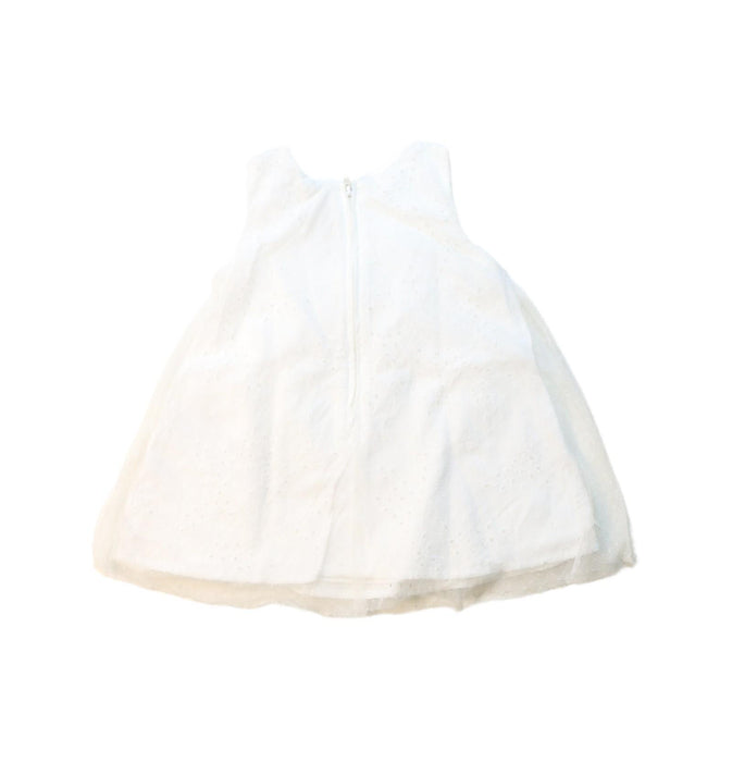 A White Sleeveless Dresses from Chicco in size 6-12M for girl. (Back View)