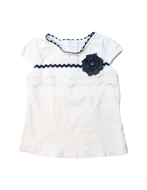 A White Short Sleeve Tops from Mayoral in size 2T for girl. (Front View)