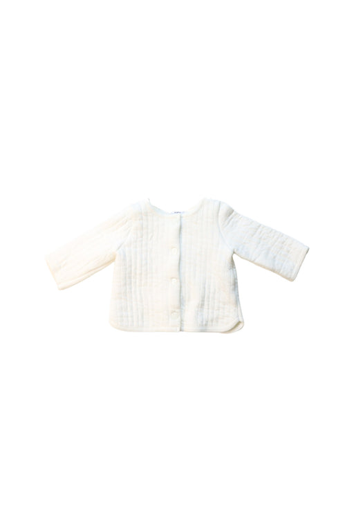 A White Cardigans from Petit Bateau in size 0-3M for neutral. (Front View)