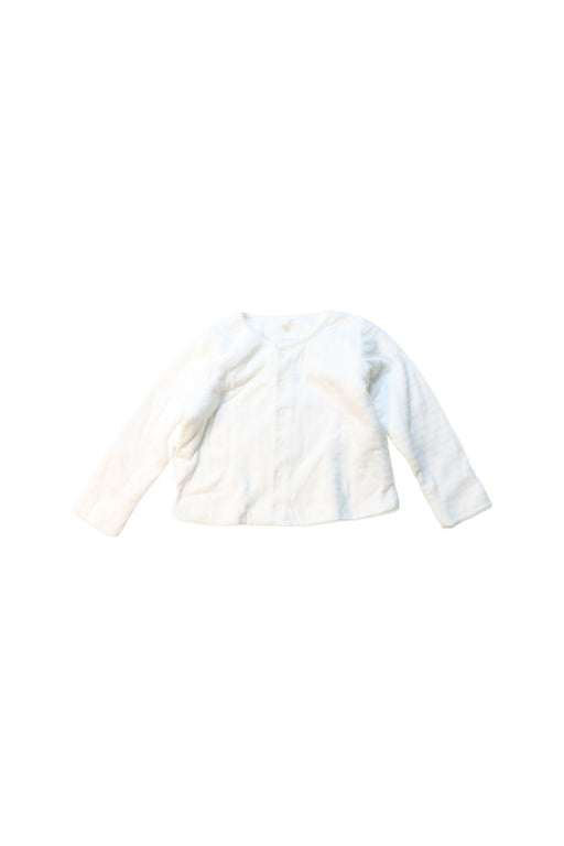 A White Cardigans from Petit Bateau in size 6-12M for neutral. (Front View)