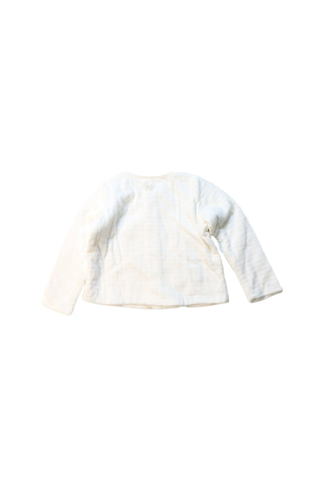 A White Cardigans from Petit Bateau in size 6-12M for neutral. (Back View)