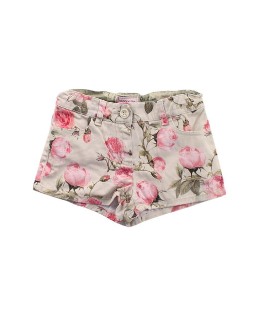 A Pink Shorts from Monnalisa in size 6T for girl. (Front View)
