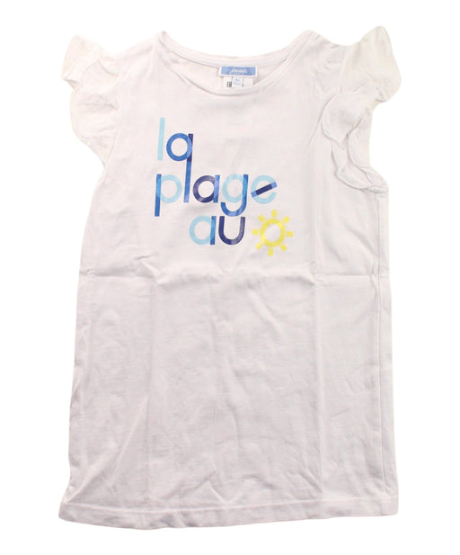 A White Short Sleeve Tops from Jacadi in size 8Y for girl. (Front View)