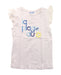 A White Short Sleeve Tops from Jacadi in size 6T for girl. (Front View)