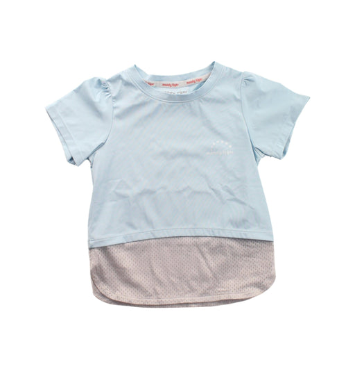A Blue Short Sleeve T Shirts from Moody Tiger in size 4T for boy. (Front View)