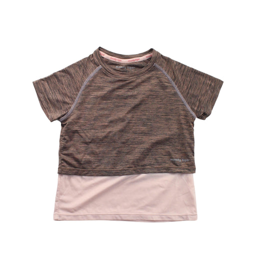 A Brown Short Sleeve T Shirts from Moody Tiger in size 4T for girl. (Front View)