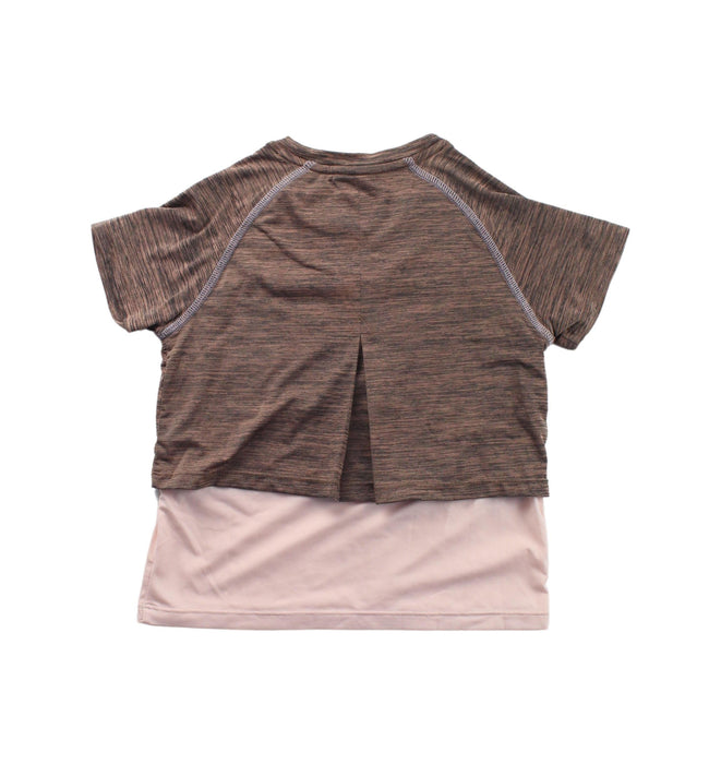 A Brown Short Sleeve T Shirts from Moody Tiger in size 4T for girl. (Back View)