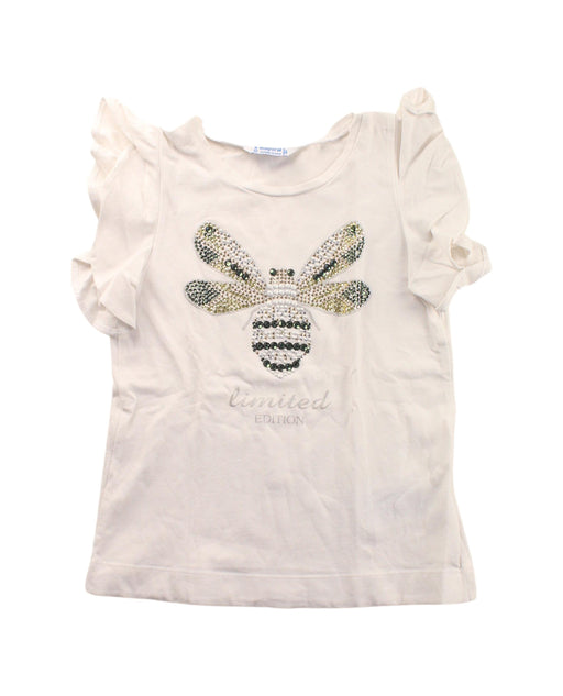 A White Short Sleeve Tops from Mayoral in size 8Y for girl. (Front View)