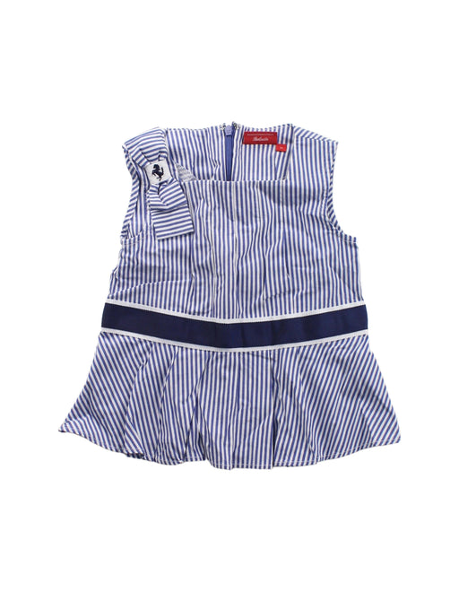 A Blue Sleeveless Dresses from Ferrari in size 2T for girl. (Front View)