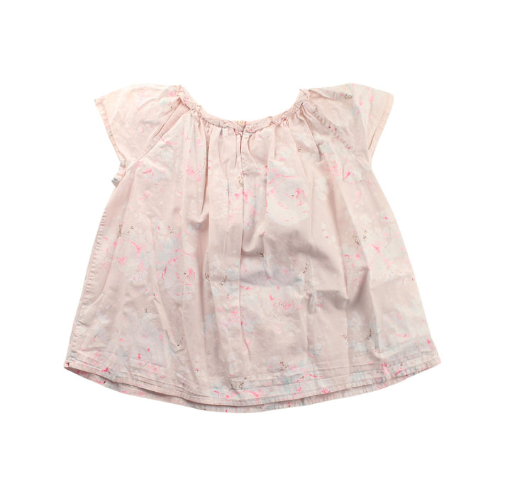 A Beige Short Sleeve Tops from Bonpoint in size 8Y for girl. (Back View)
