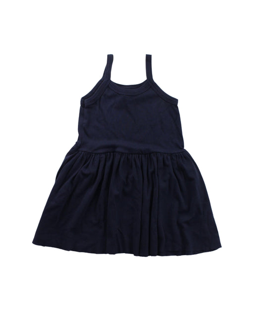 A Blue Sleeveless Dresses from Petit Bateau in size 3T for girl. (Front View)
