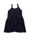A Blue Sleeveless Dresses from Petit Bateau in size 3T for girl. (Back View)