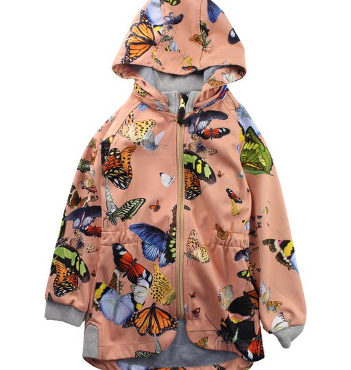 A Peach Lightweight Jackets from Molo in size 7Y for girl. (Front View)