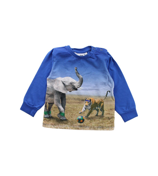 A Blue Crewneck Sweatshirts from Molo in size 2T for boy. (Front View)