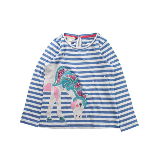 A Blue Long Sleeve Tops from Monsoon in size 5T for girl. (Front View)