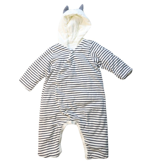 A Black Onesies from Petit Bateau in size 3-6M for neutral. (Front View)