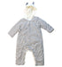 A Black Onesies from Petit Bateau in size 3-6M for neutral. (Front View)