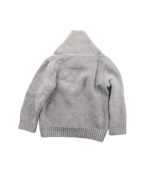 A Grey Knit Sweaters from Seed in size 18-24M for boy. (Back View)
