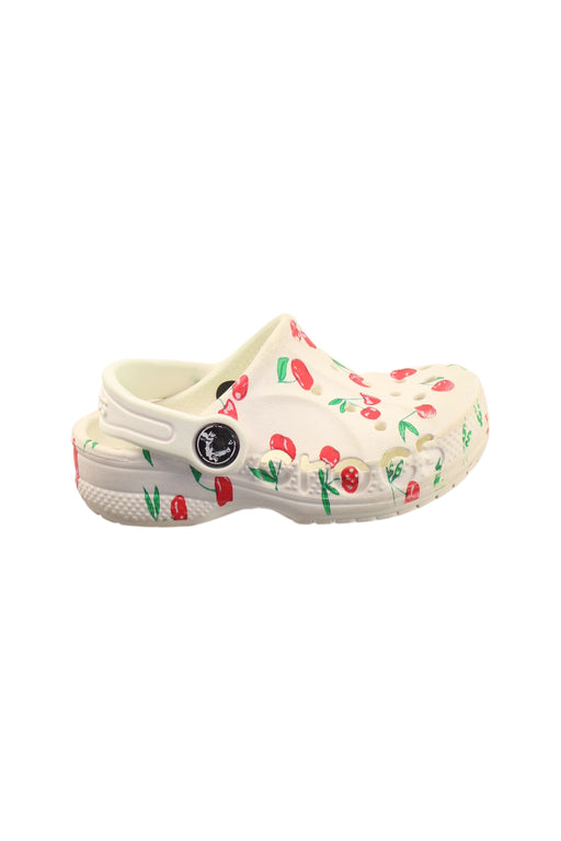 A White Sandals from Crocs in size 18-24M for girl. (Front View)