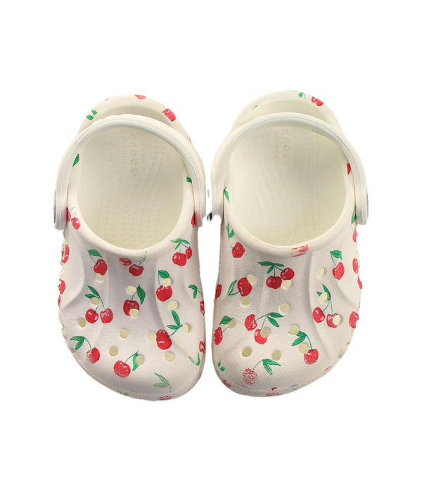 A White Sandals from Crocs in size 18-24M for girl. (Back View)